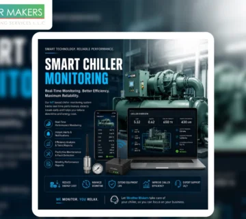 Smart Chiller Monitoring System with IoT enabled real time performance monitoring, predictive maintenance, energy efficiency analysis, and remote dashboard for industrial chillers 